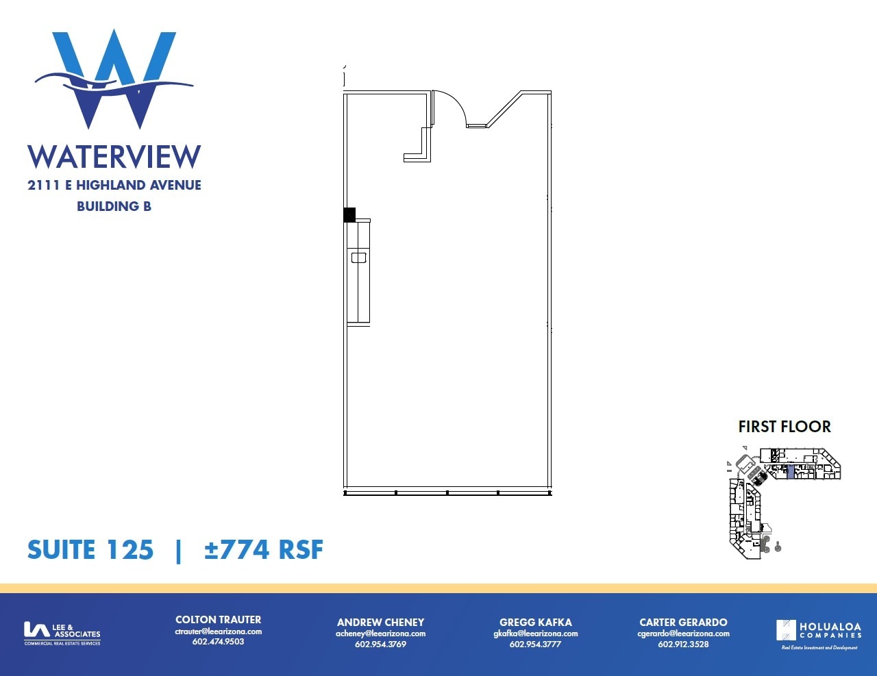 2111 E Highland Ave, Phoenix, AZ à louer Plan d’étage– Image 1 sur 1