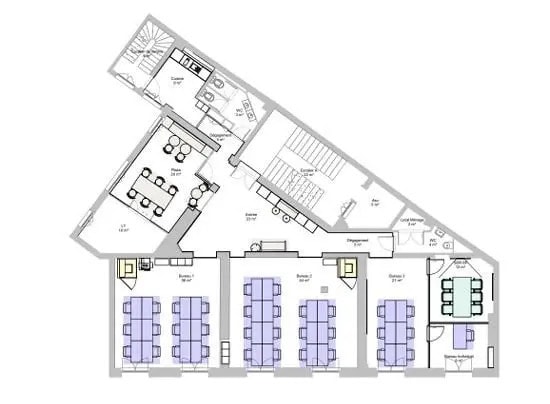 Bureau dans Paris à louer - Plan d’étage – Image 2 sur 5