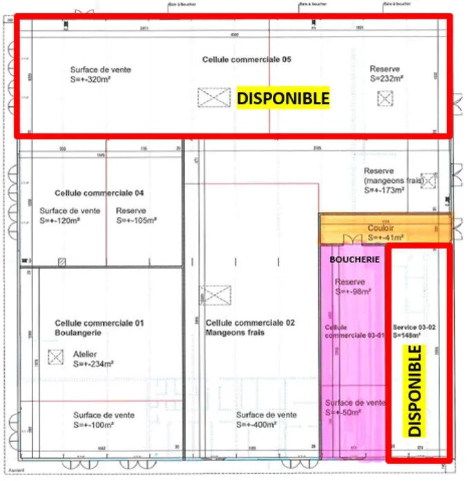 Local commercial dans Stiring-Wendel à louer Plan d’étage– Image 1 sur 2