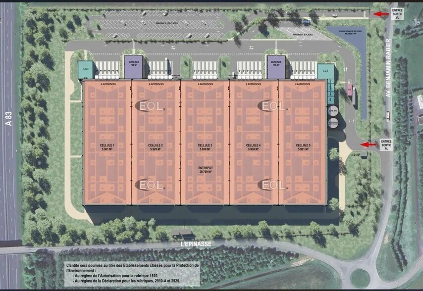 Industriel/Logistique dans Sainte-Hermine à louer - Plan de site – Image 2 sur 2