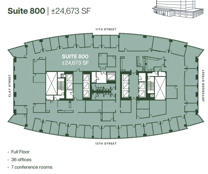 555 12th St, Oakland, CA à louer Plan d’étage– Image 1 sur 1