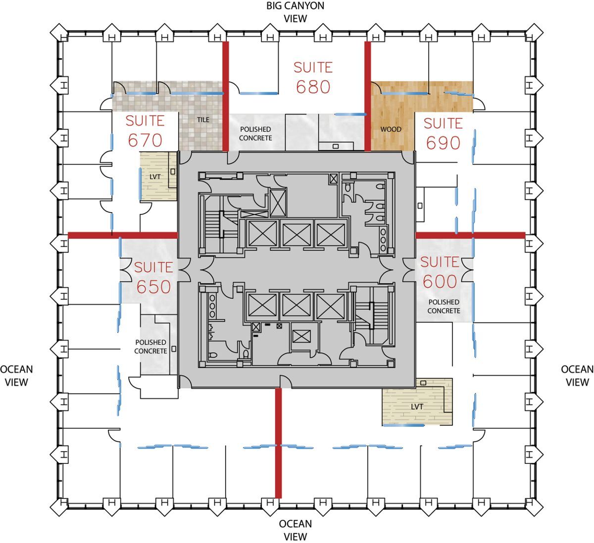 620 Newport Center Dr, Newport Beach, CA à louer Plan d’étage– Image 1 sur 1