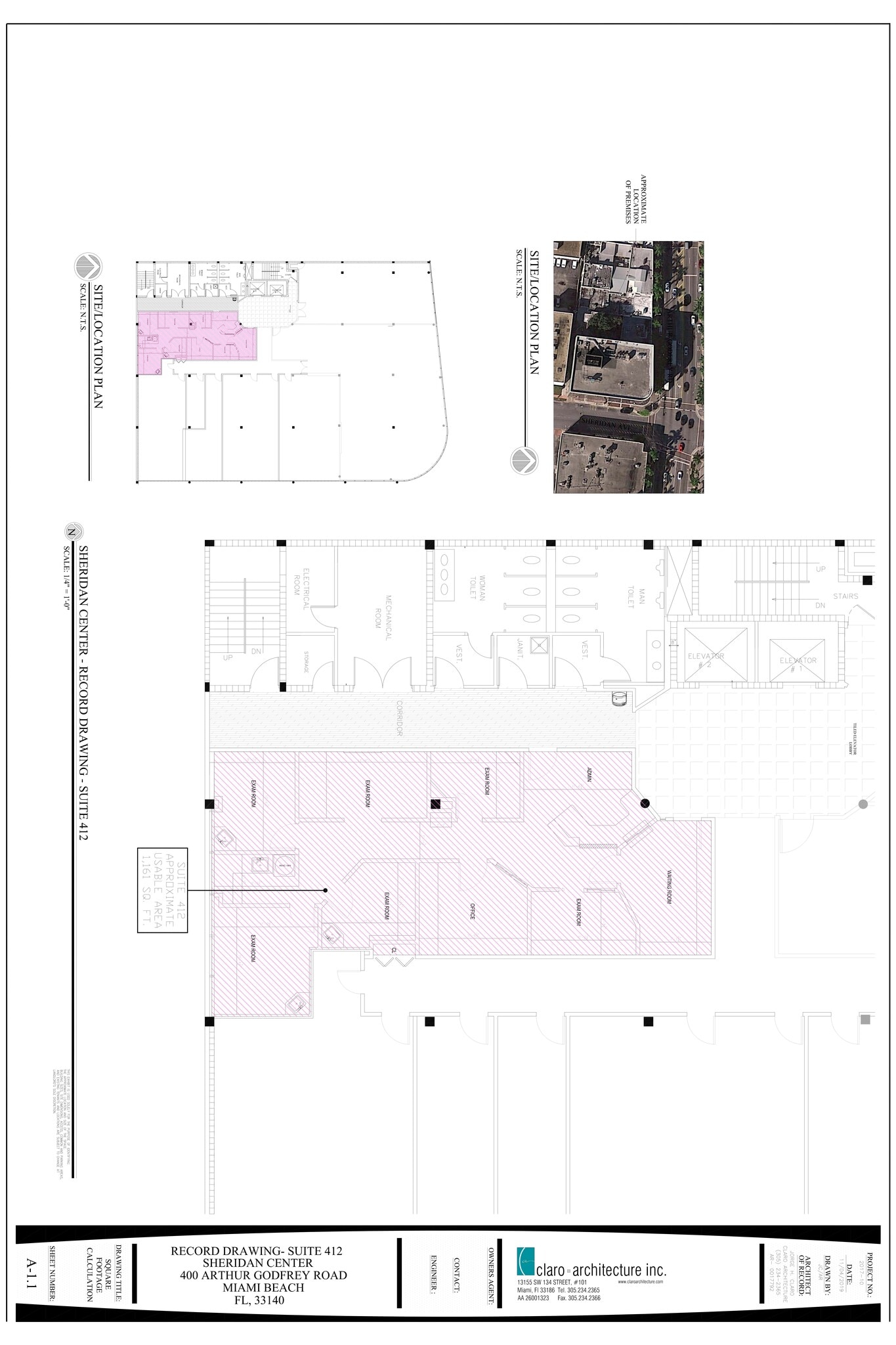 400 Arthur Godfrey Rd, Miami Beach, FL à louer Plan de site– Image 1 sur 10