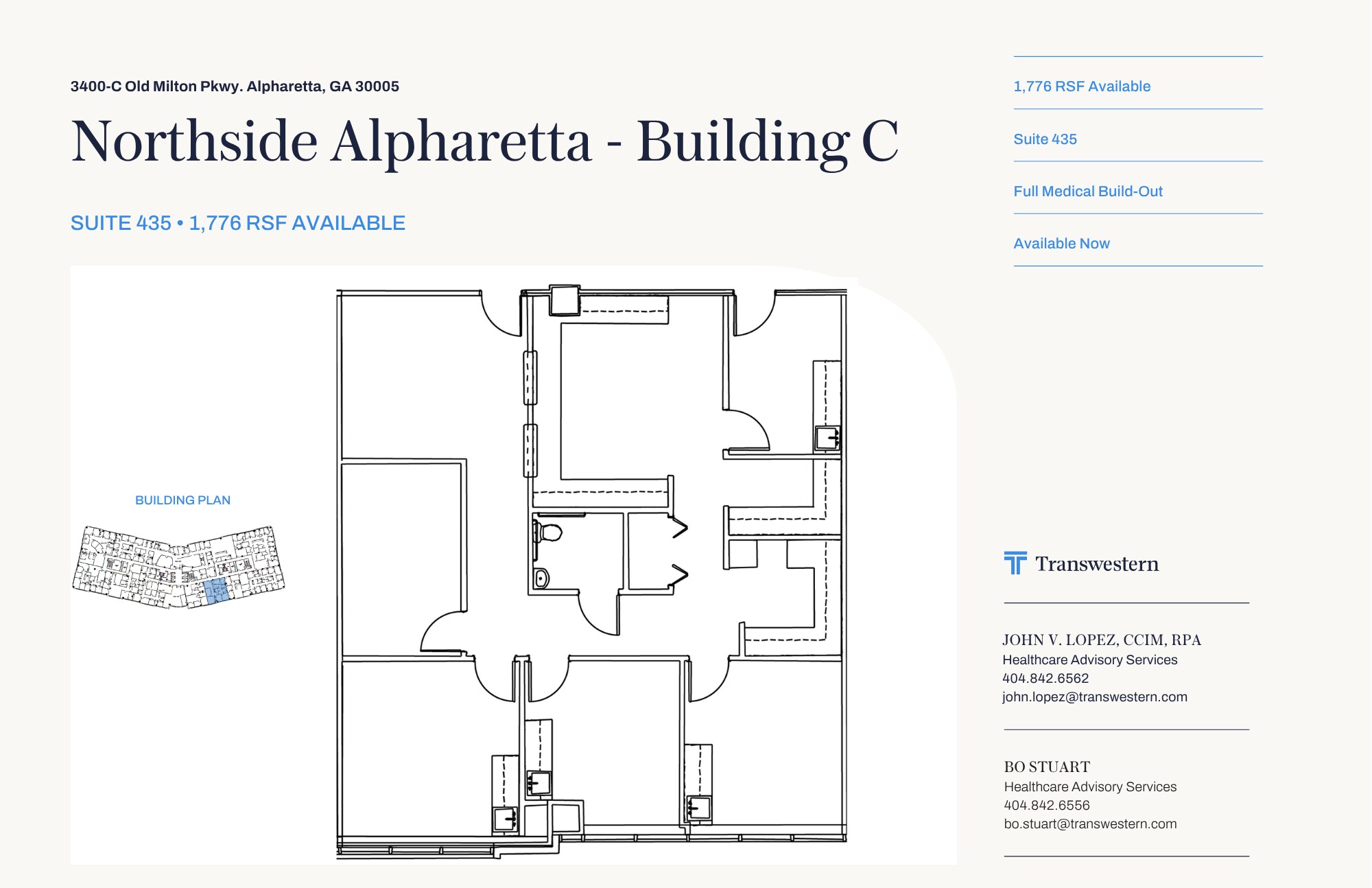 3400 Old Milton Pky, Alpharetta, GA à louer Plan d’étage– Image 1 sur 6