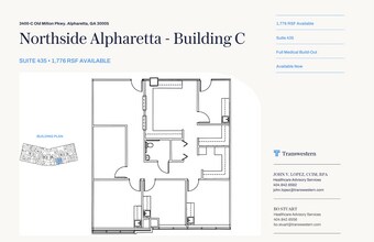 3400 Old Milton Pky, Alpharetta, GA à louer Plan d’étage– Image 1 sur 6
