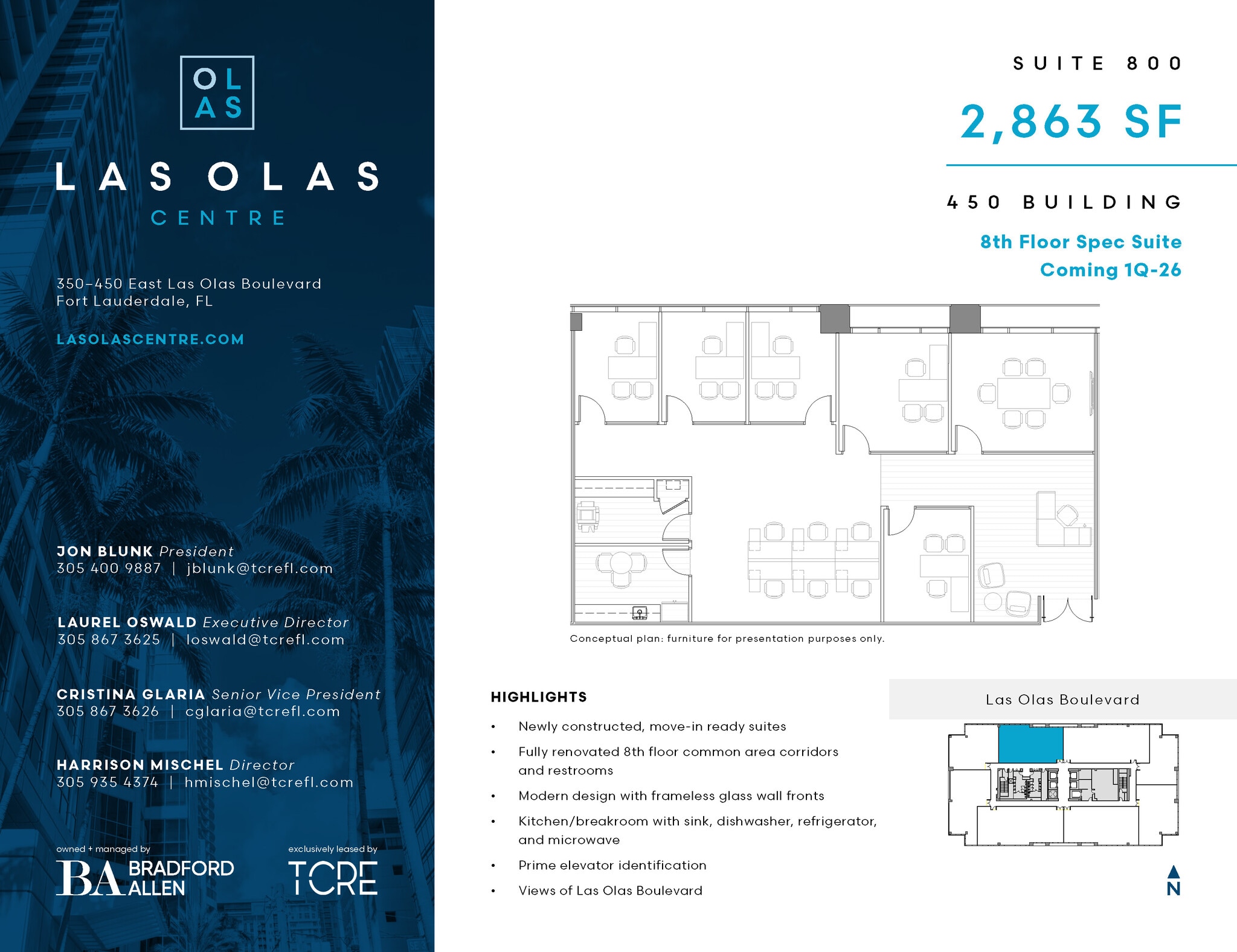 450 E Las Olas Blvd, Fort Lauderdale, FL à louer Plan d’étage– Image 1 sur 2