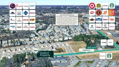 1307 Chestnut Ln, Matthews, NC - Vue aérienne  vue de carte - Image1