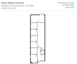 23 Spectrum Pointe Dr, Lake Forest, CA à louer Plan d’étage– Image 1 sur 1