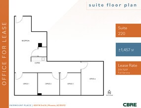 4001 N 3rd St, Phoenix, AZ à vendre Plan d’étage– Image 1 sur 1