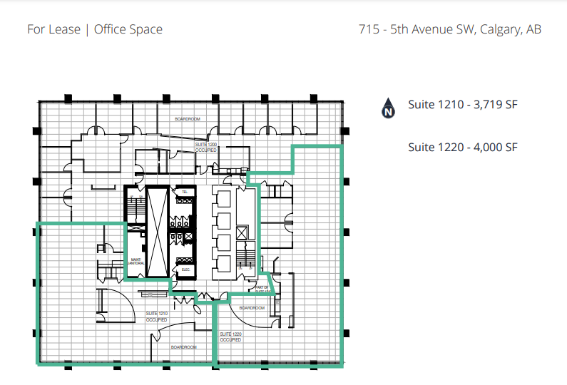 715 5 Av SW, Calgary, AB à louer Plan d’étage– Image 1 sur 1