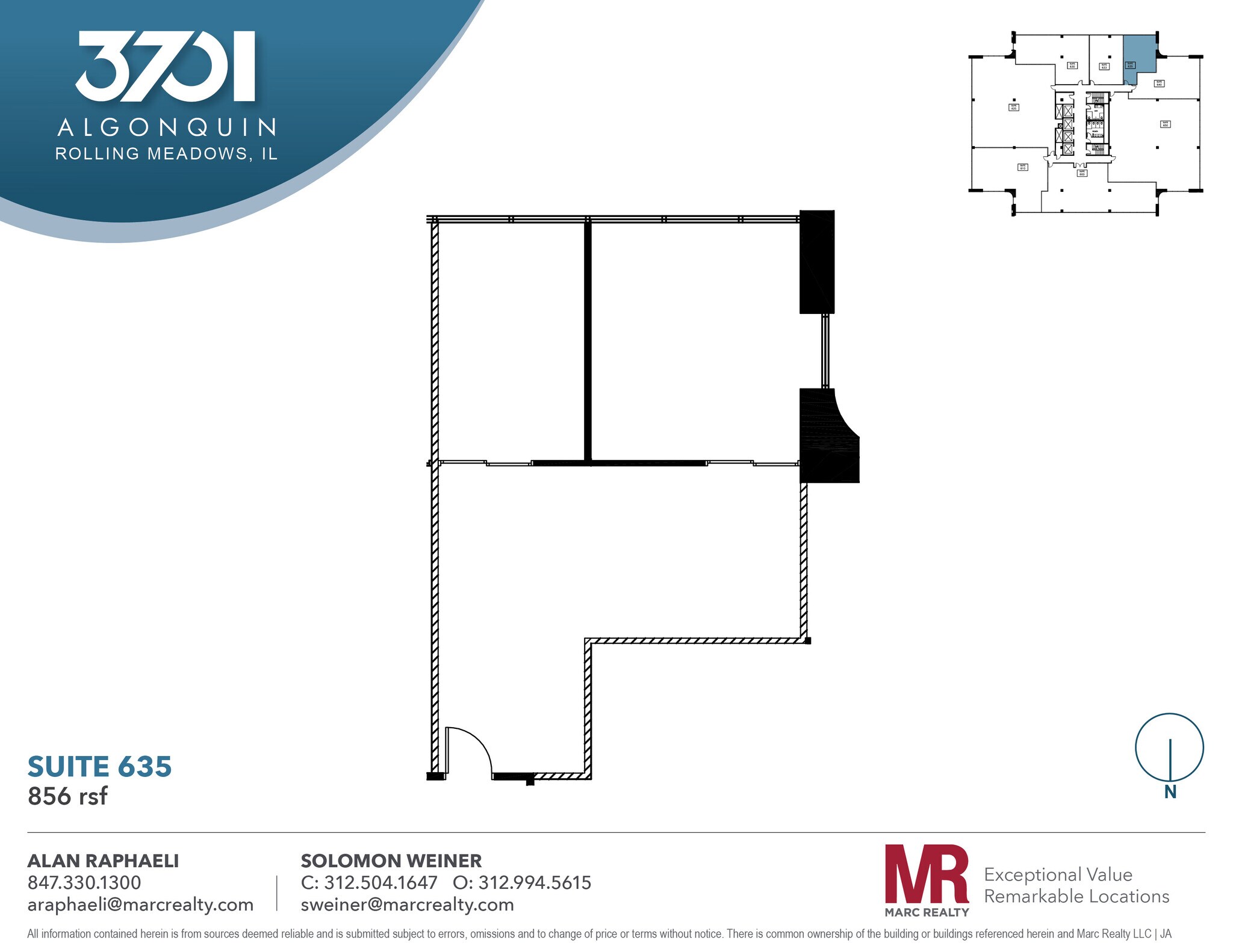 3701 Algonquin Rd, Rolling Meadows, IL à louer Plan d’étage– Image 1 sur 5
