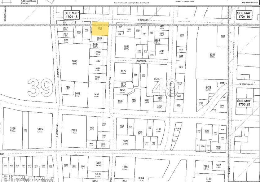 119 N Boylan Ave, Raleigh, NC à vendre - Plan cadastral – Image 1 sur 4