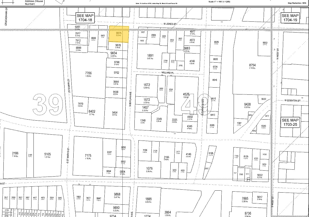 119 N Boylan Ave, Raleigh, NC à vendre Plan cadastral– Image 1 sur 5
