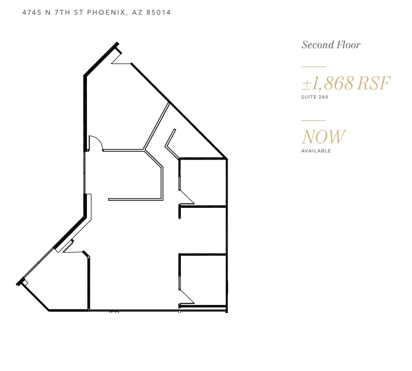 4745 N 7th St, Phoenix, AZ à louer Plan d’étage– Image 1 sur 1