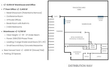 1265 Distribution Way, Vista, CA à louer Plan d’étage– Image 1 sur 1