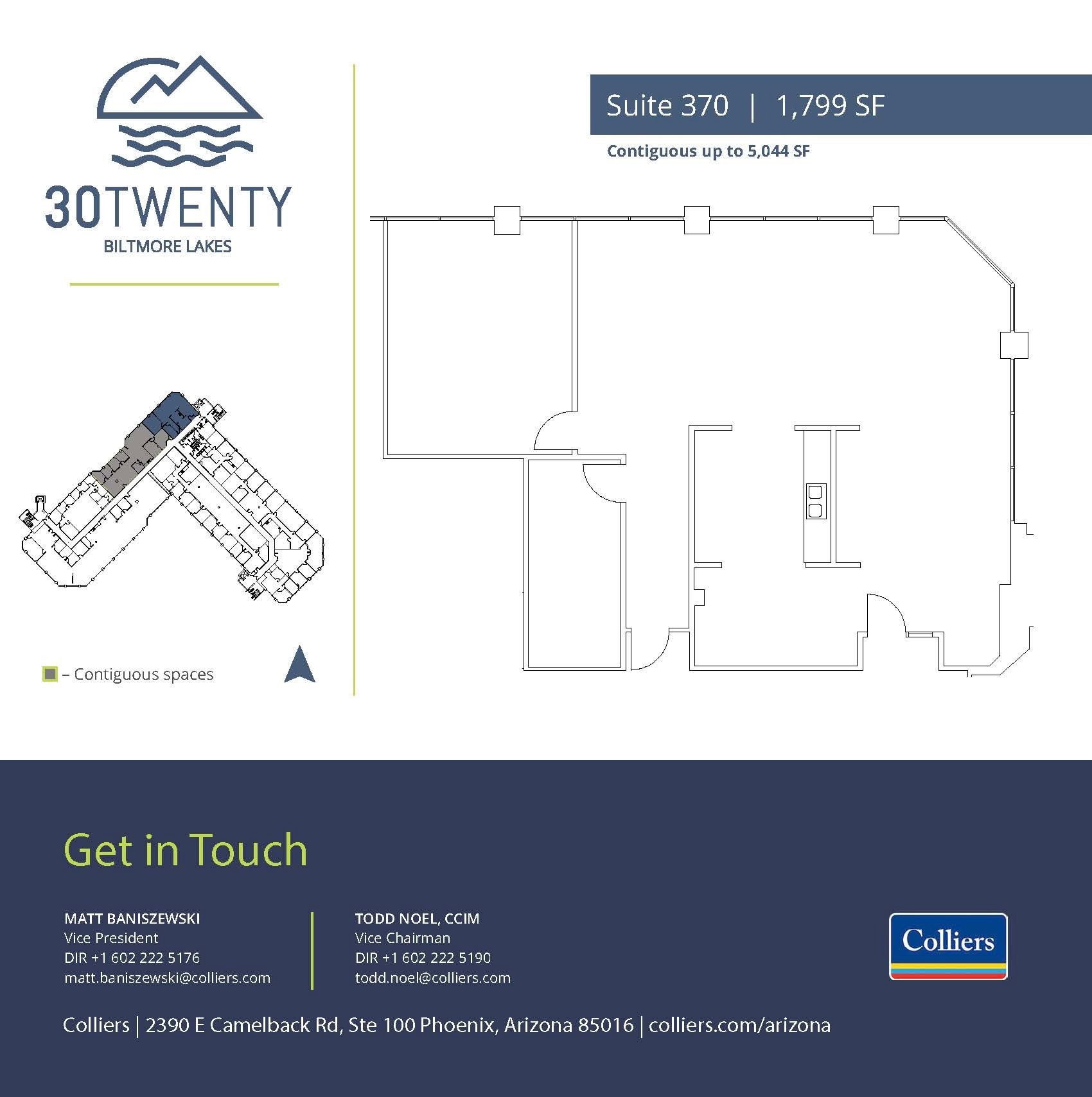 3020 E Camelback Rd, Phoenix, AZ à louer Plan d’étage– Image 1 sur 2