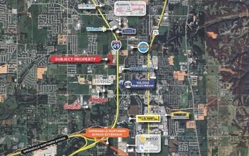 6507 N Goad Springs St, Rogers, AR - Vue aérienne vue de carte