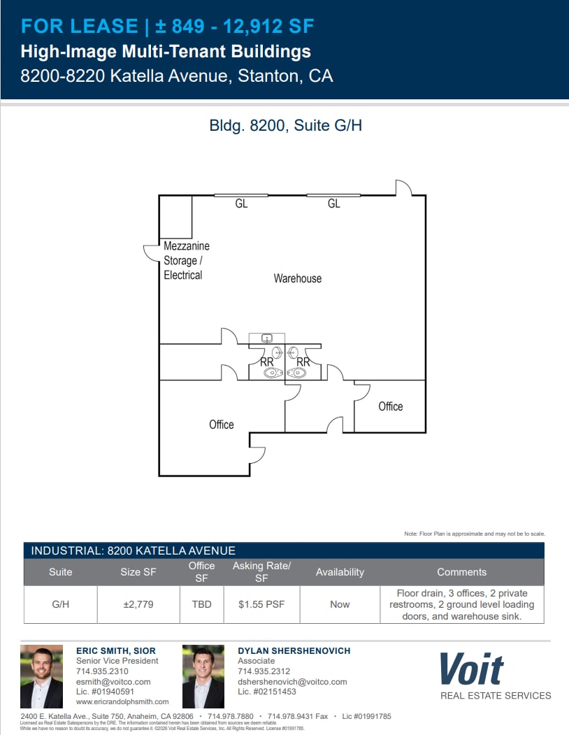 8200-8220 Katella Ave, Stanton, CA à louer Plan d’étage– Image 1 sur 1