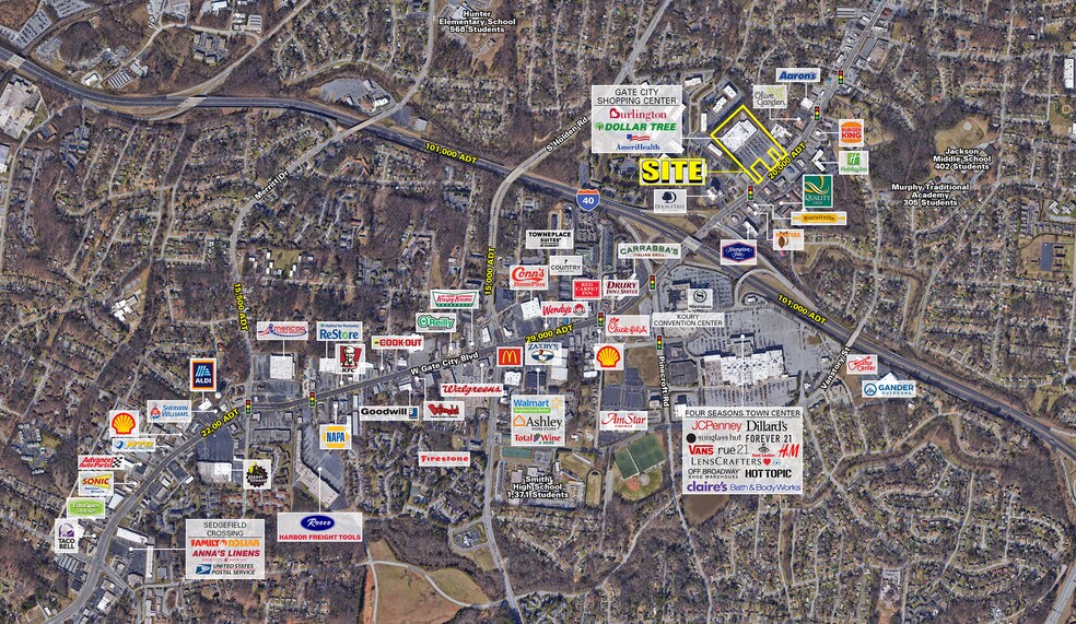 3018-3022 High Point Rd, Greensboro, NC à louer - Aérien – Image 2 sur 6