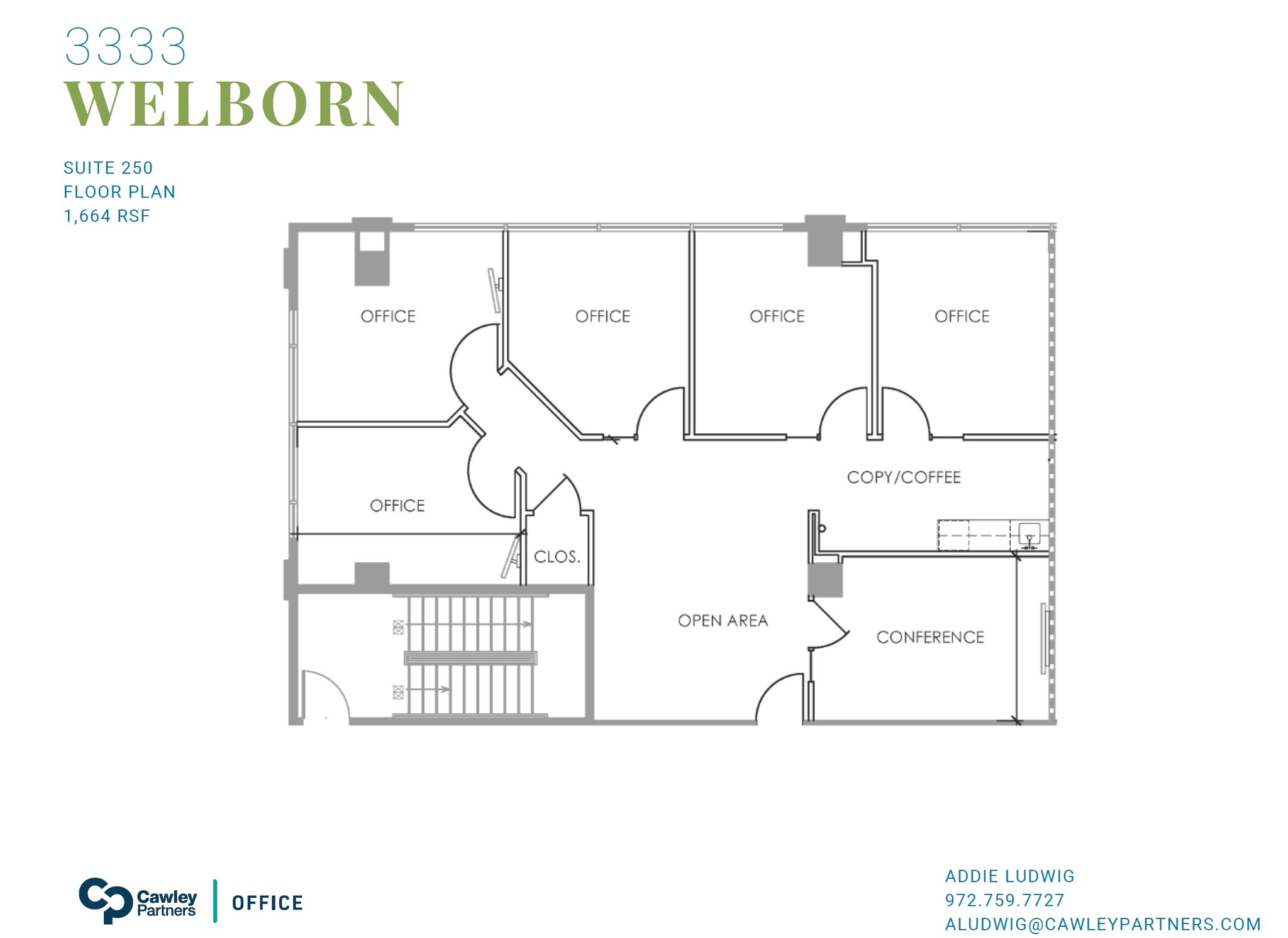 3333 Welborn St, Dallas, TX à louer Plan d’étage– Image 1 sur 5