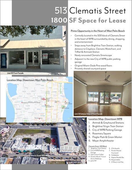 513-515 Clematis St, West Palm Beach, FL à louer - Photo de l’immeuble – Image 2 sur 9
