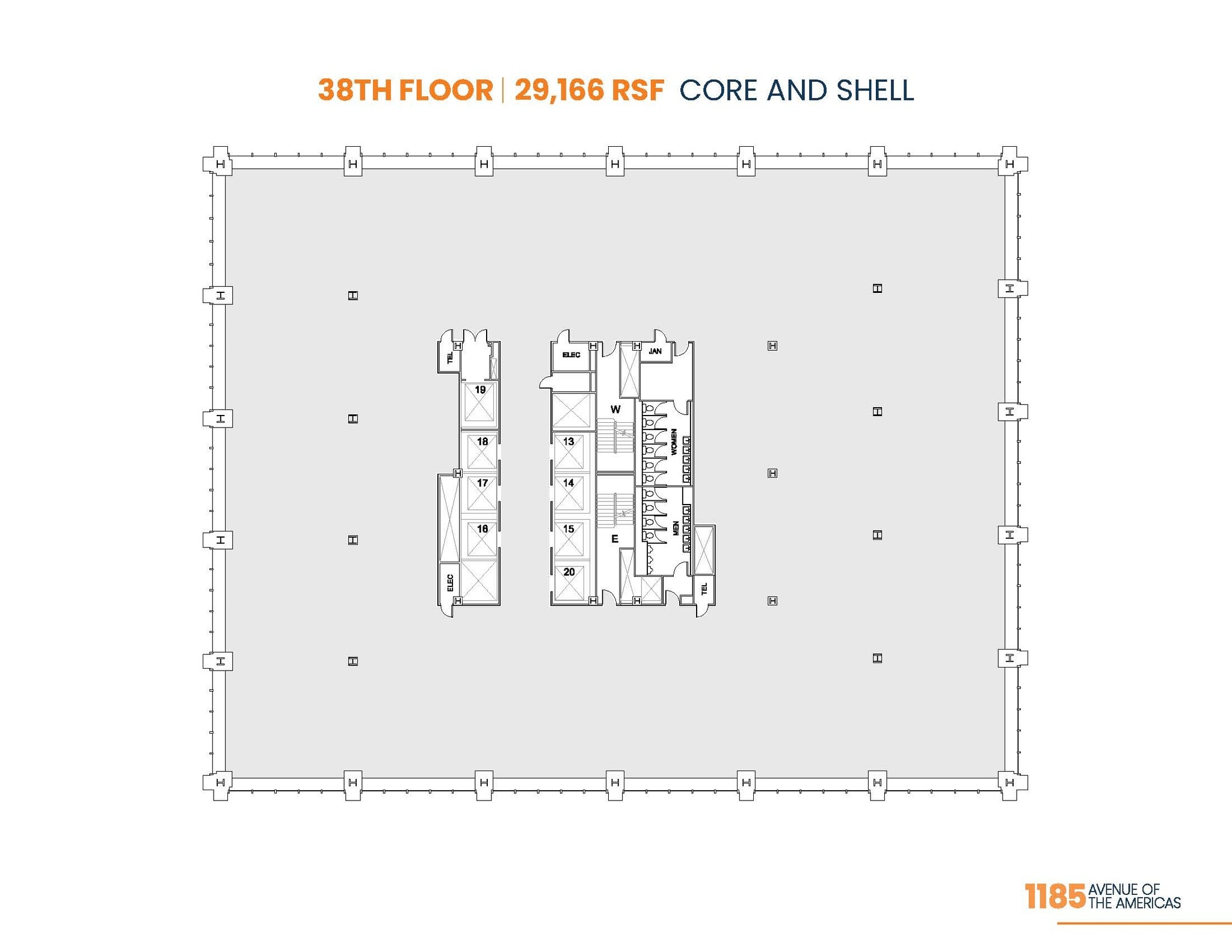 1185 Avenue of the Americas, New York, NY à louer Plan d’étage– Image 1 sur 1