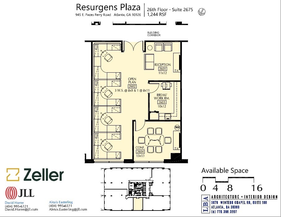 945 E Paces Ferry Rd NE, Atlanta, GA à louer Plan d’étage– Image 1 sur 1