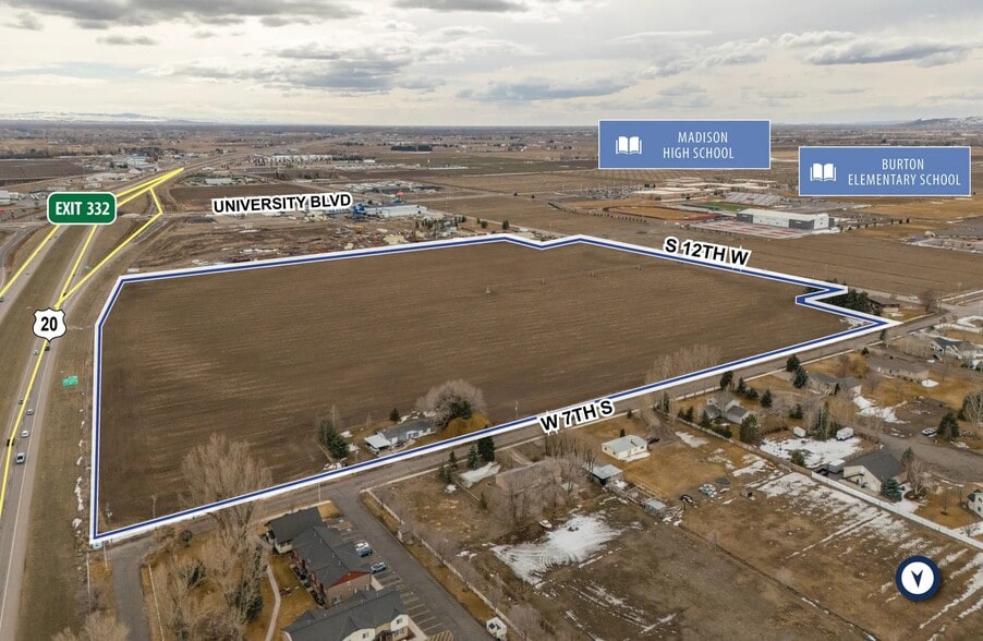 1025 W 7th S, Rexburg, ID à vendre - Aérien – Image 3 sur 5