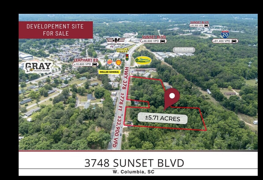 3748 Sunset Blvd, West Columbia, SC à vendre - Photo de l’immeuble – Image 1 sur 6