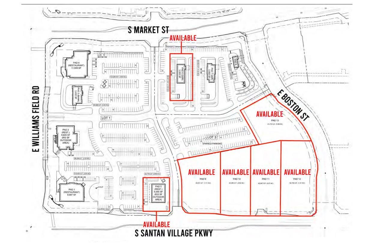 SEC E Williams Fld Rd & S Santan Village Pkwy, Gilbert, AZ à louer Photo de l’immeuble– Image 1 sur 2