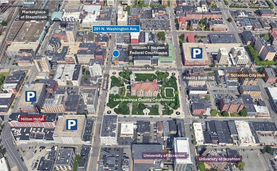 201 N Washington Ave, Scranton, PA à louer - Aérien – Image 2 sur 2