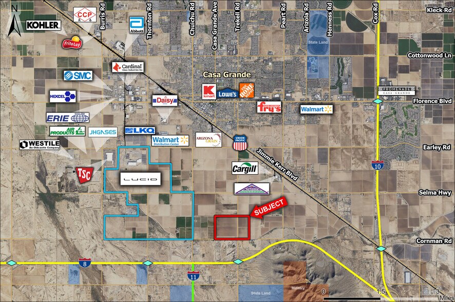 0 Trekell Road, Casa Grande, AZ à vendre - Aérien – Image 1 sur 3