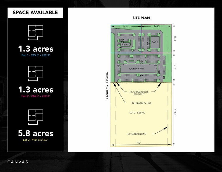 IL Route 53, Wilmington, IL à louer - Plan de site – Image 2 sur 2