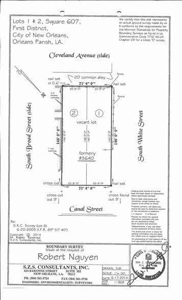 2760 Canal Street, New Orleans, LA à vendre - Plan cadastral – Image 3 sur 3