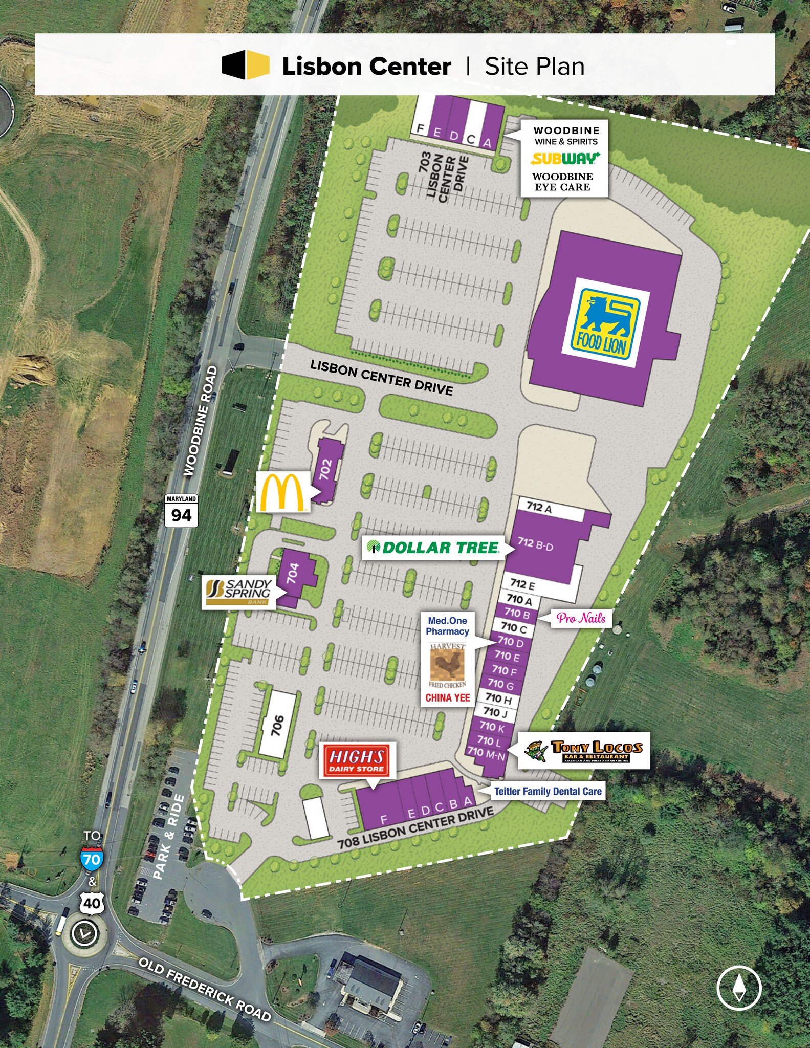 702-712 Lisbon Center Dr, Woodbine, MD à louer Plan de site– Image 1 sur 1