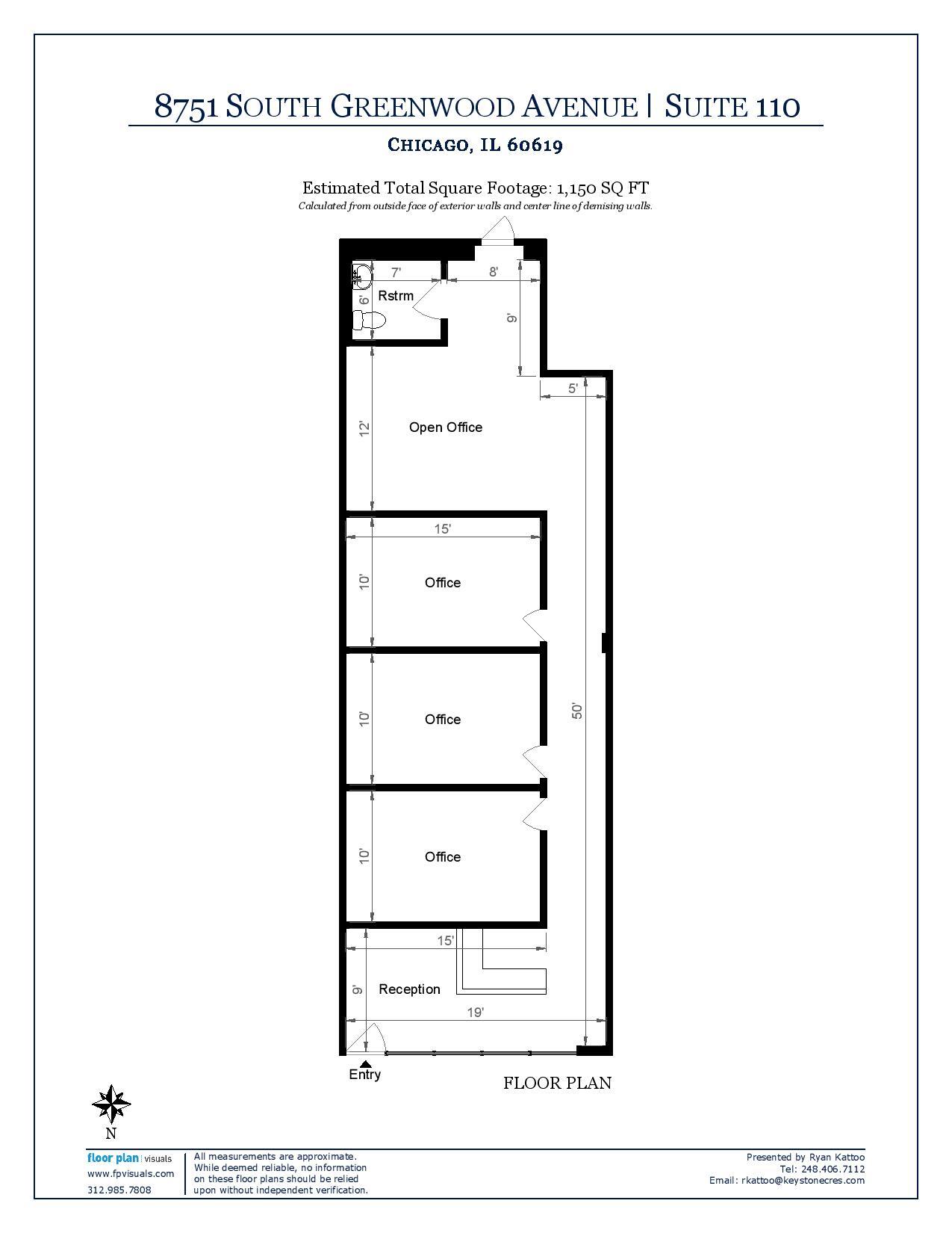 8741 S Greenwood Ave, Chicago, IL à louer Plan d’étage– Image 1 sur 1