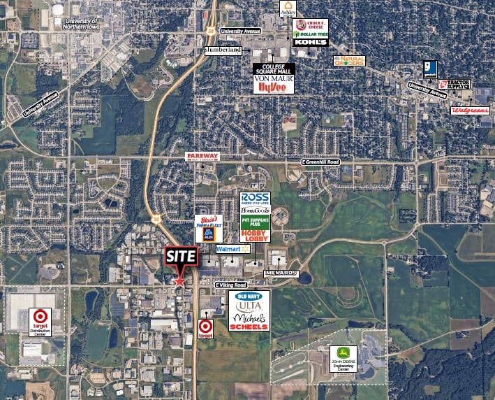 225 Viking Rd, Cedar Falls, IA à vendre - Aérien – Image 2 sur 4