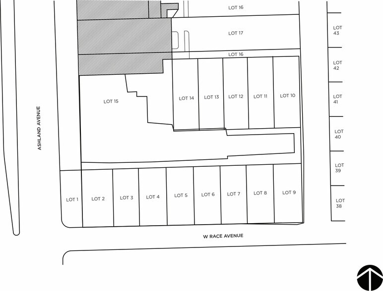 521 N Ashland Ave, Chicago, IL à vendre - Plan cadastral – Image 1 sur 2