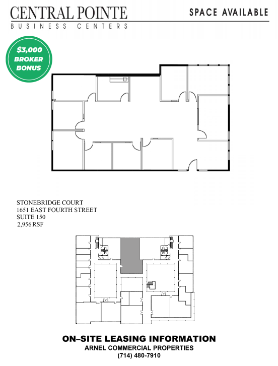 1651 E 4th St, Santa Ana, CA à louer Plan d’étage– Image 1 sur 1