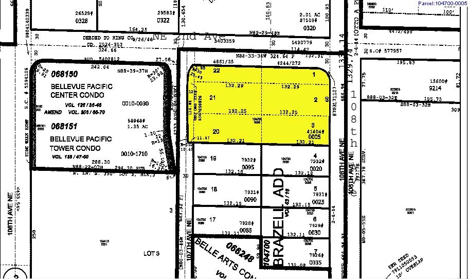 155 108th Ave NE, Bellevue, WA à louer - Plan cadastral – Image 2 sur 11