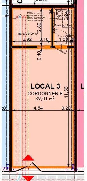 Local commercial dans Joué-lès-Tours à louer - Plan d’étage – Image 2 sur 2