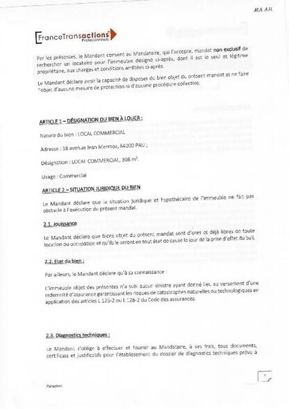 Local commercial dans Pau à louer - Plan d’étage – Image 3 sur 13
