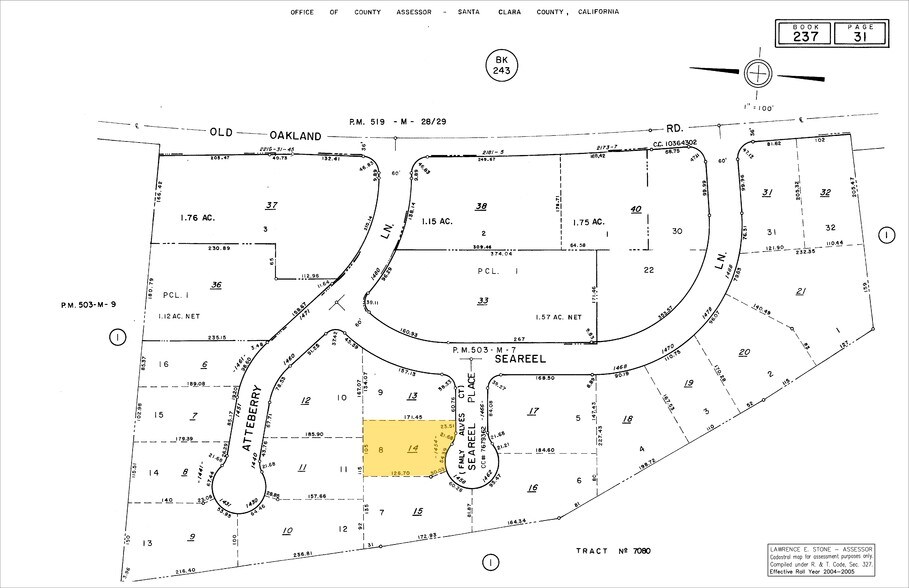 1454 Seareel Pl, San Jose, CA à vendre - Plan cadastral – Image 2 sur 2