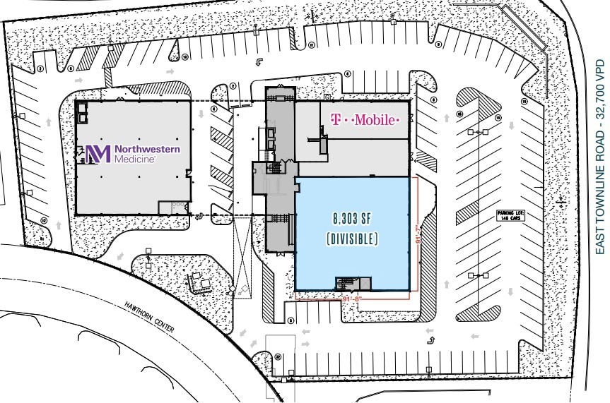 850-870 N Milwaukee Ave, Vernon Hills, IL à louer Plan d’étage– Image 1 sur 1