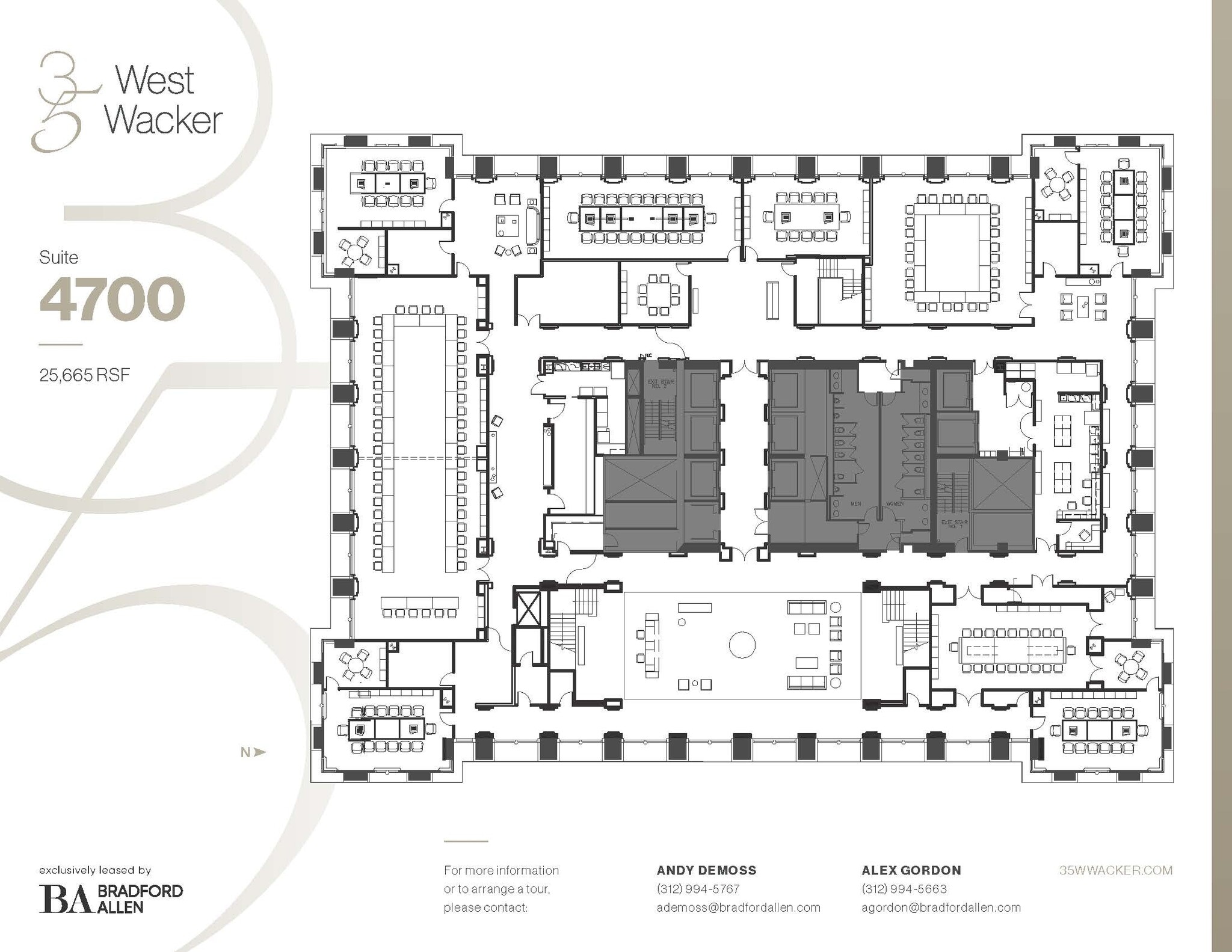 35 W Wacker Dr, Chicago, IL à louer Plan d’étage– Image 1 sur 9