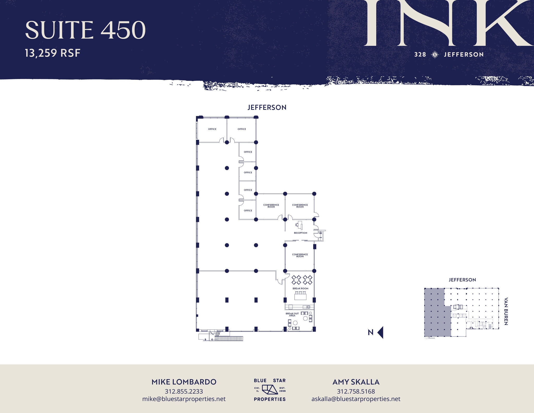328 S Jefferson St, Chicago, IL à louer Plan d’étage– Image 1 sur 1