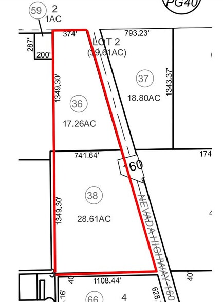 1870 N Nevada Highway 160, Pahrump, NV à vendre - Plan cadastral – Image 3 sur 3