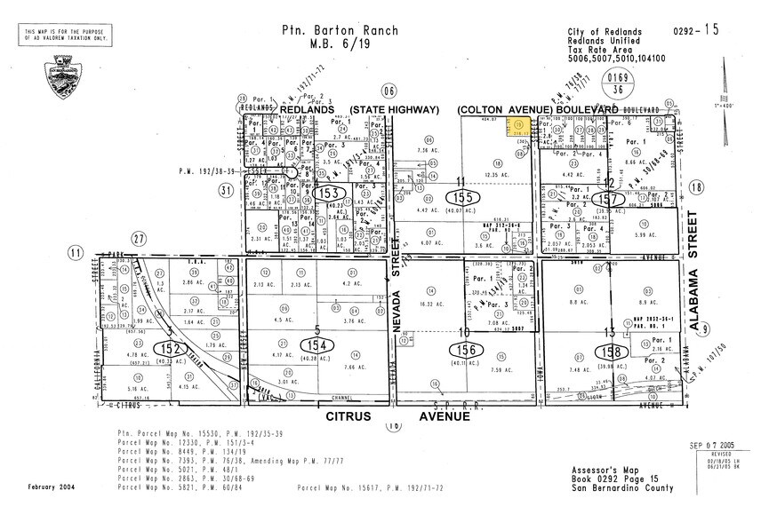 1715 W Redlands Blvd, Redlands, CA à louer - Plan cadastral – Image 2 sur 22
