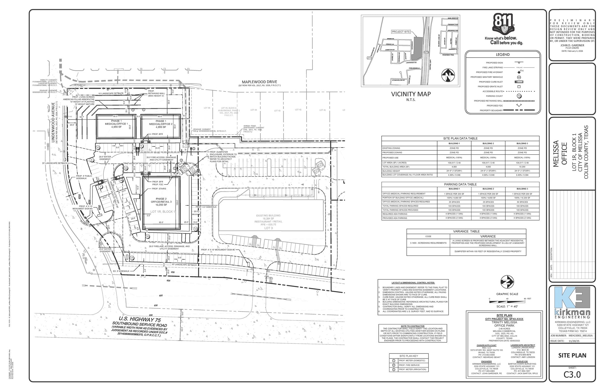 Lindenwood Ave & US Highway 75, Melissa, TX à louer Plan de site– Image 1 sur 1