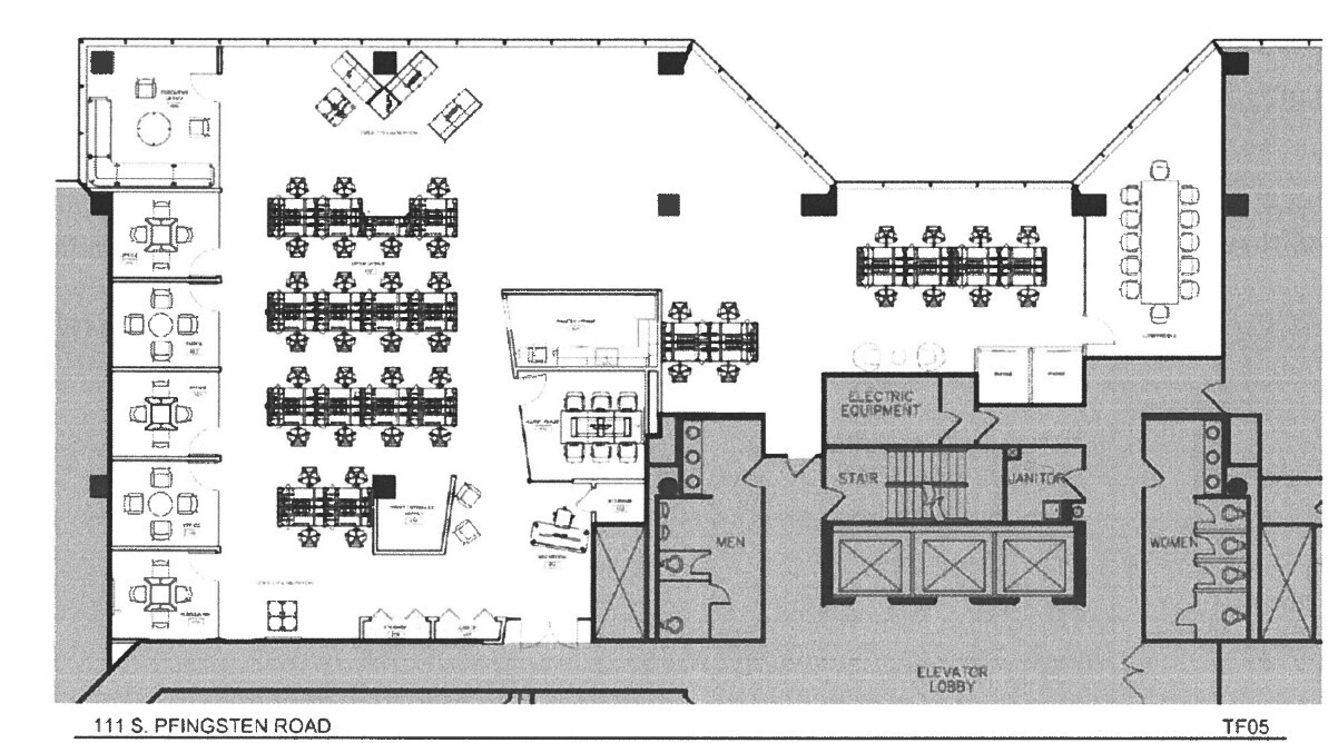 111 Pfingsten Rd, Deerfield, IL à louer Plan d’étage– Image 1 sur 11
